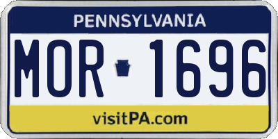 PA license plate MOR1696