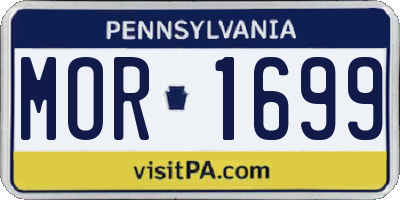 PA license plate MOR1699