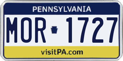 PA license plate MOR1727
