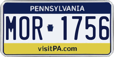 PA license plate MOR1756