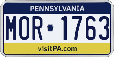 PA license plate MOR1763