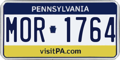 PA license plate MOR1764