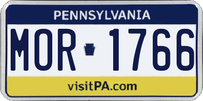 PA license plate MOR1766