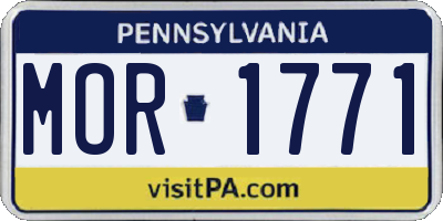PA license plate MOR1771