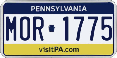 PA license plate MOR1775