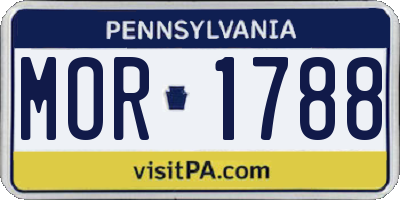 PA license plate MOR1788