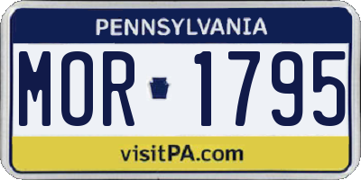 PA license plate MOR1795