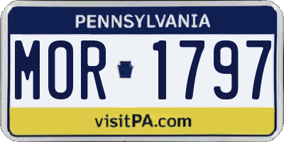 PA license plate MOR1797