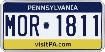 PA license plate MOR1811