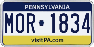 PA license plate MOR1834