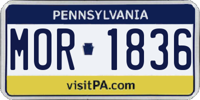 PA license plate MOR1836