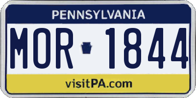 PA license plate MOR1844