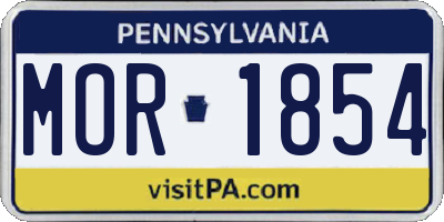 PA license plate MOR1854