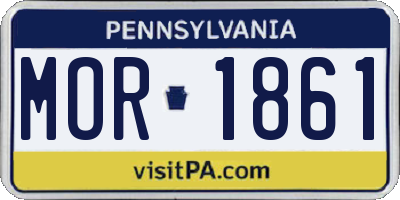 PA license plate MOR1861