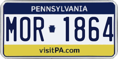 PA license plate MOR1864