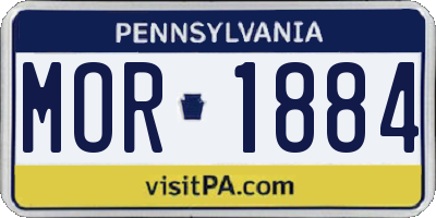 PA license plate MOR1884