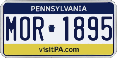 PA license plate MOR1895