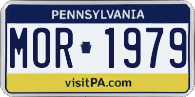 PA license plate MOR1979
