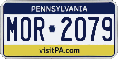 PA license plate MOR2079