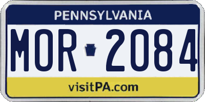 PA license plate MOR2084