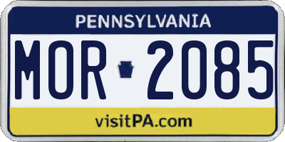PA license plate MOR2085