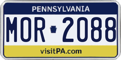 PA license plate MOR2088