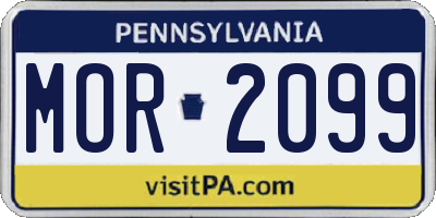 PA license plate MOR2099