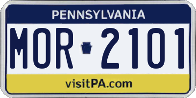 PA license plate MOR2101