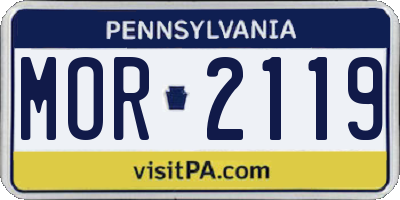 PA license plate MOR2119