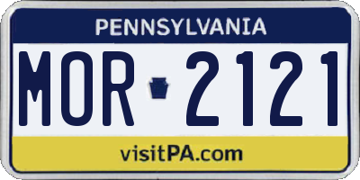 PA license plate MOR2121