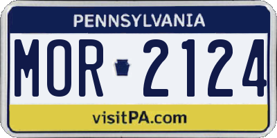 PA license plate MOR2124