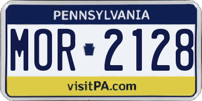 PA license plate MOR2128