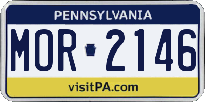 PA license plate MOR2146