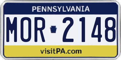 PA license plate MOR2148