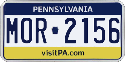PA license plate MOR2156
