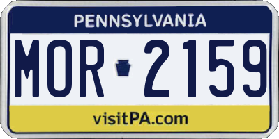 PA license plate MOR2159