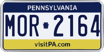 PA license plate MOR2164