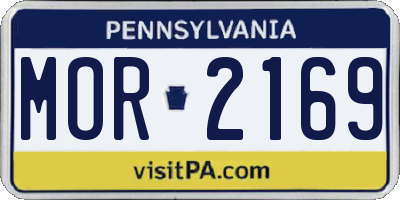 PA license plate MOR2169