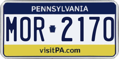 PA license plate MOR2170