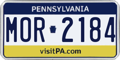 PA license plate MOR2184
