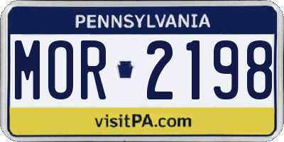 PA license plate MOR2198
