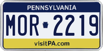 PA license plate MOR2219