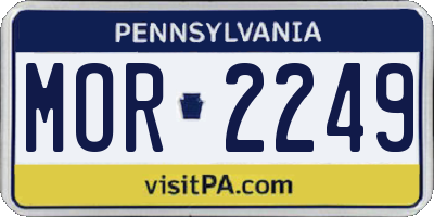 PA license plate MOR2249