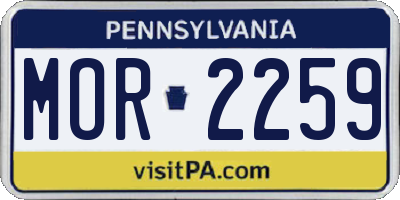 PA license plate MOR2259