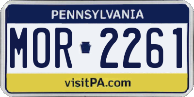PA license plate MOR2261