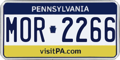 PA license plate MOR2266