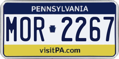 PA license plate MOR2267