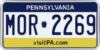 PA license plate MOR2269