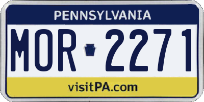 PA license plate MOR2271