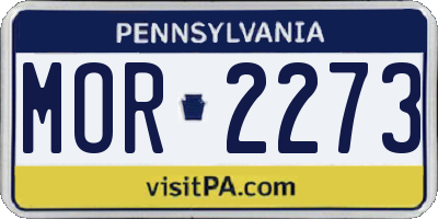 PA license plate MOR2273